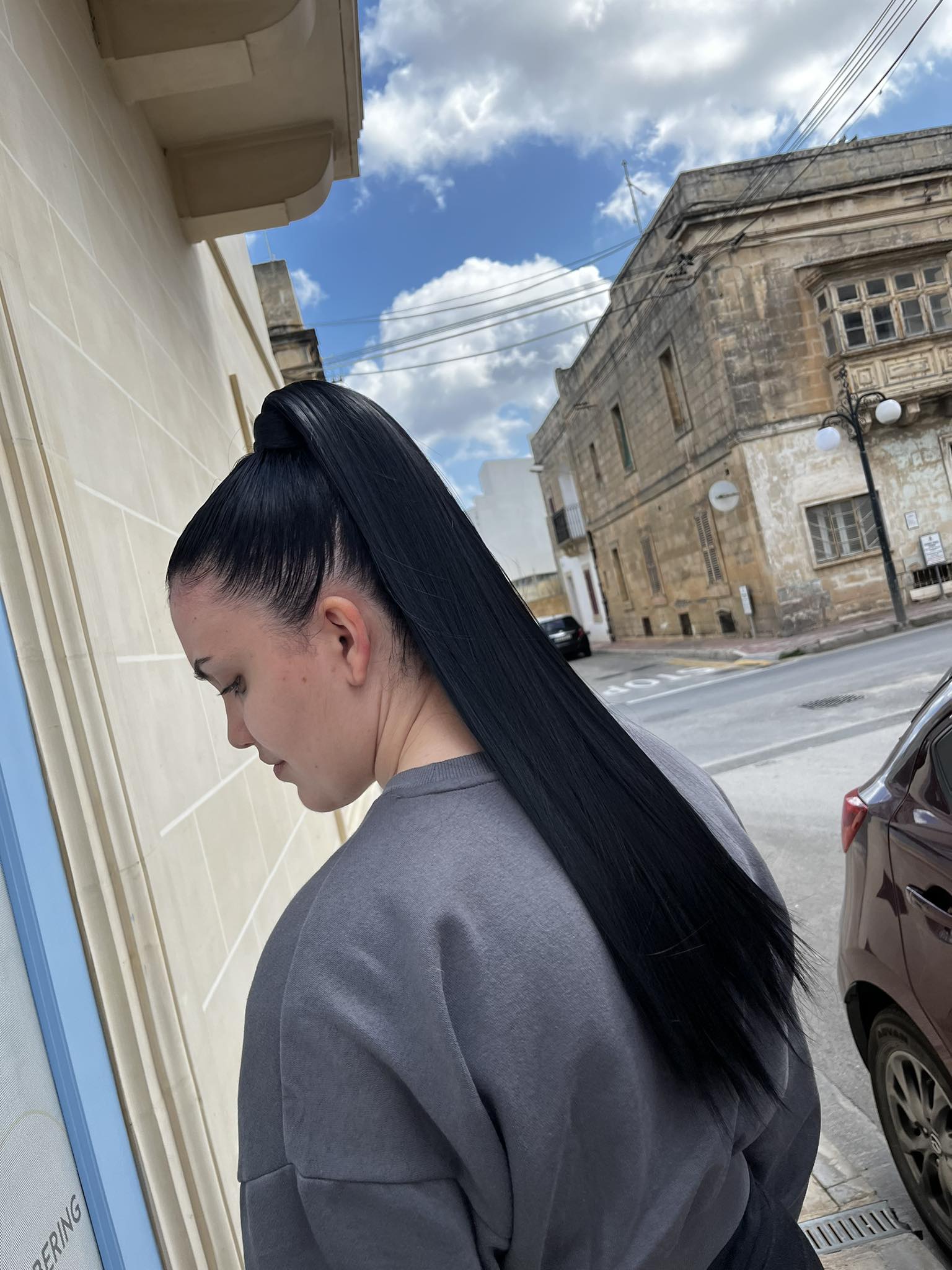 Ponytail with extension